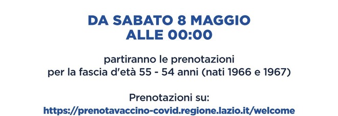 Vaccini Lazio, domani prenotazioni per chi ha 54-55 anni (nati nel 1966 - 1967): centri, farmaci e come evitare le file