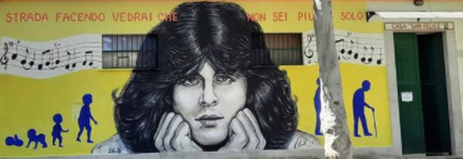 Claudio Baglioni compie 70 anni: i fan gli regalano un murales nella sua Centocelle