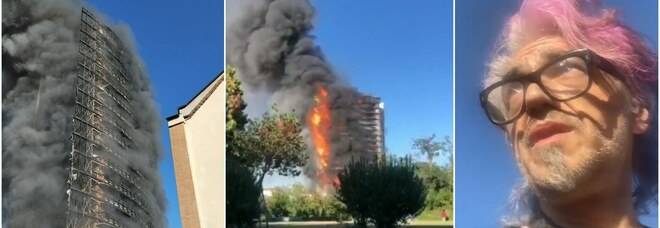 Incendio palazzo a Milano, Morgan si improvvisa reporter su Instagram: «L'inferno in diretta, eravamo nella casa accanto»