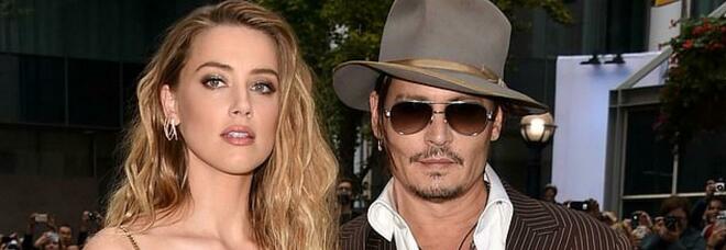Amber Heard con l'ex marito Johnny Depp