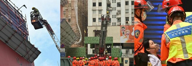 Hong Kong, grattacielo in fiamme: centinaia di persone intrappolate sul tetto del World Trade Center