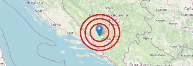 Terremoto in Bosnia, scossa di magnitudo 4.8 avvertita anche in Puglia
