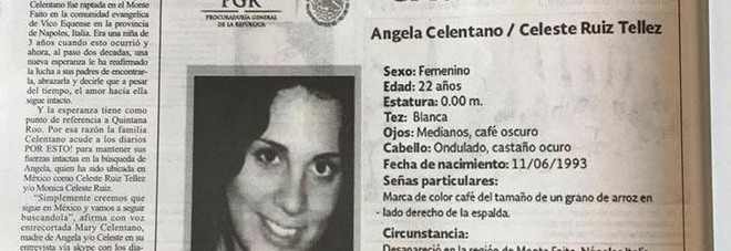 Il Messico offre 144mila euro a chi dà notizie su Angela Celentano