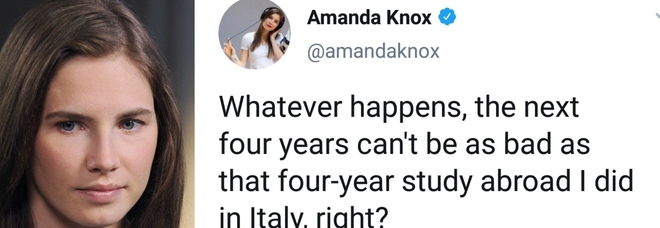 Elezioni Usa 2020, Amanda Knox: «Qualsiasi cosa accada non sarà peggio dei miei 4 anni in Italia». Bufera social