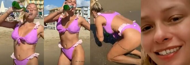 Giulia Provvedi, incidente in spiaggia mentre scherza su Instragram: cade a terra e si rompe un dente