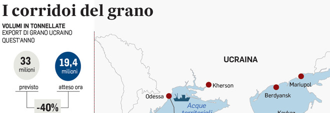 Grano, così riparte l'export dall'Ucraina: pronti ad aprire 5 porti. Intesa anche sui fertilizzanti