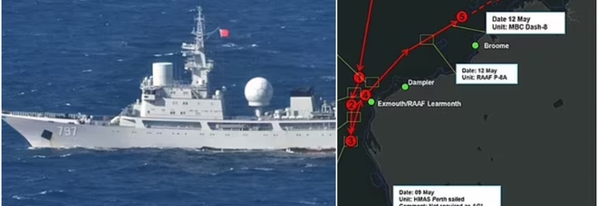 Nave spia cinese al largo delle coste dell'Australia. Il governo: «Aggressione senza precedenti»