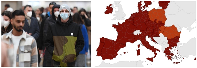 Covid, Italia tutta rosso scuro nella mappa Ecdc: massimo rischio epidemiologico