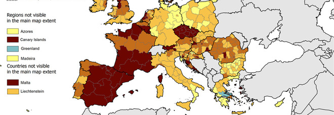 Covid, il quadro in Europa: l'Italia al quarto posto per contagi