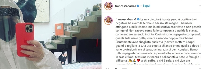 Francesca Barra e Claudio Santamaria, la figlia è positiva: «Ma noi siamo negativi». E posta la foto su Instagram