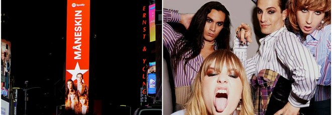 I Måneskin a Times Square con Spotify: «Siamo ancora increduli del grande successo che stiamo riscuotendo»