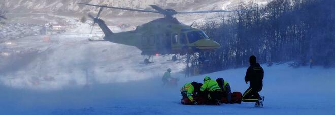 Turista falciata sulla pista da sci, gravissima all'ospedale