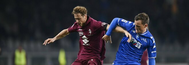 Torino-Empoli 2-2, il rosso a Singo condanna Juric al pareggio dopo il doppio vantaggio iniziale