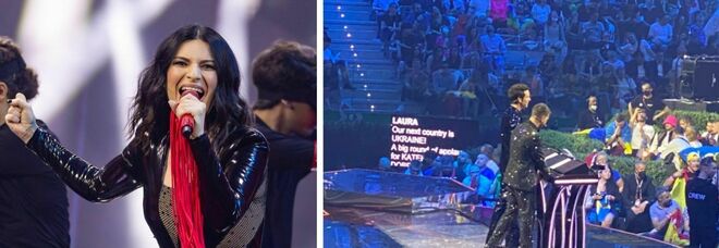 Laura Pausini, mistero all'Eurovision: assente sul palco all'annuncio della classifica. Poi torna: «Scusate»