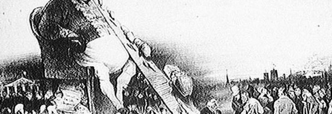 Gargantua, 1831: per questa litografia contro Luigi Filippo Honoré Daumier fu condannato a sei mesi di prigione
