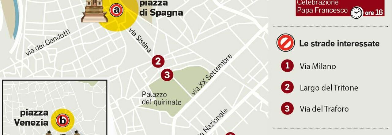 Festa dell'Immacolata a Roma, tutte le limitazioni al traffico. Centro blindato per il Papa
