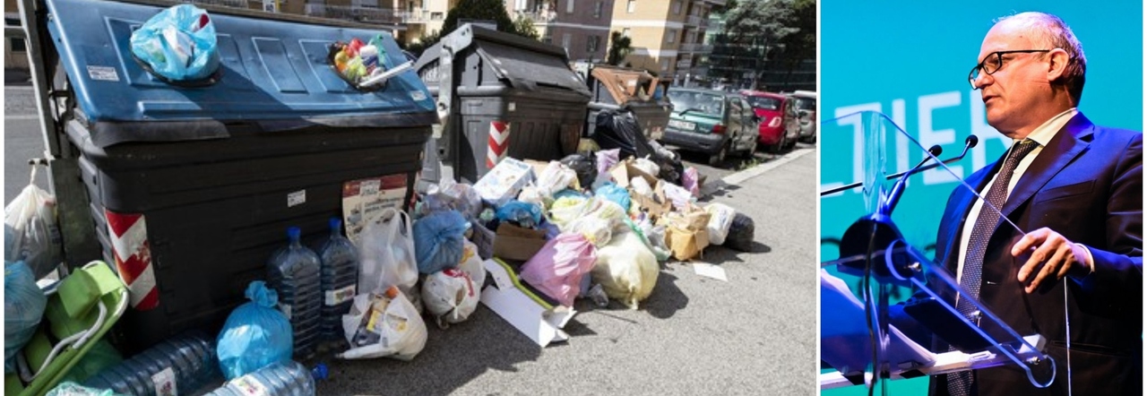 Rifiuti a Roma, altolà di Gualtieri. Convocati i mini-sindaci: «La città non è pulita»