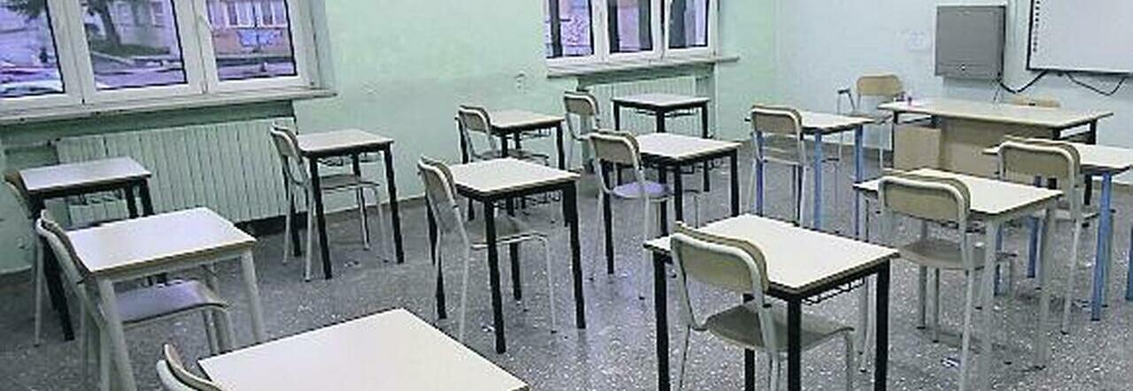 Un'aula scolastica vuota