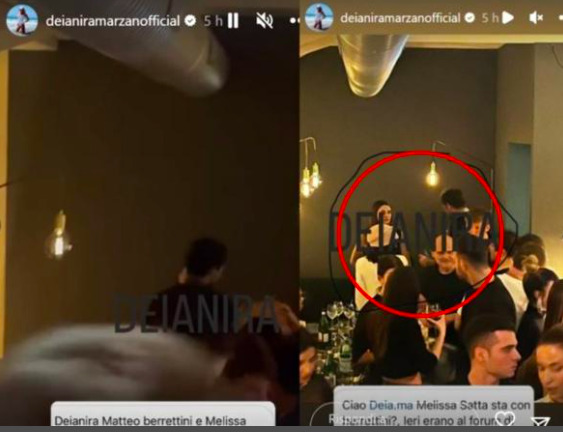 Matteo Berrettini e Melissa Satta stanno insieme? La foto che conferma il gossip: «Si sono baciati al ristorante»